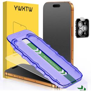 YWXTW 2 Pack for iPhone 17 Pro Max Matte Screen Protector 6.9 Inch+1 Set Camera Lens Protector, [1S Pull-Out] Anti Glare Anti Fingerprint 17 Pro Max Glass Screen Protector, Bubble Free, Smooth as Silk