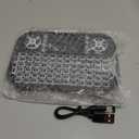 Mini Keyboard with Bluetooth & 2.4G for Android TV Box/PC/FireStick/Laptop with Touchpad, Backlit, USB Dongle-i-10Black