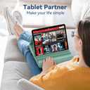 KDD Tablet Pillow Holder, Foldable iPad Stand for Lap, Bed and Desk -Tablet Soft Pad Dock with Pocket & Stylus Mount Compatible with iPad Pro 12.9, 10.5, 9.7 Air Mini 6 5 4 3, E-Reader