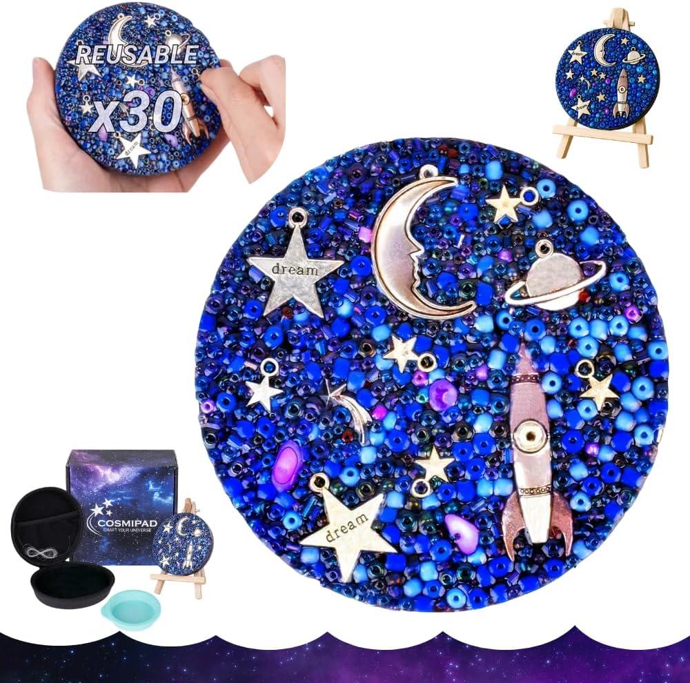 Reusable Picky Pad Fidget Reusable - Remeltable Picky Pad, Skin Picking Fidget Toys, Remeltable Silicone Picky Pads for Anxiety Reusable, Reusable Picky Pad Kit, Relief Stress, Gift Box, Wood Easel