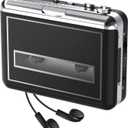 Cassette Player - Compact Tape Player Portable Recorder with Earphone-Convert Audio Music Cassette to MP3 Digital, Compatible with Laptop/PC/MAC- for Entertainment, Travel, Light Sports(Black)