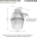 250W Equivalent Barn Light with 29W LED bulb Outdoor Dusk to Dawn Area and Flood Light with Photocell UL Listed LED Security Light for barn Garage Yard Warehouse 4000K 3300LM 120Vac Gray 1Pack