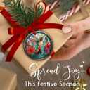 Hummingbird Christmas Ornaments 2025 - Hummingbird Gifts for Women, Friends, Bird Lovers - Hanging Decor for Xmas Tree, Floral Art Glass Decorations, Bird Ideas