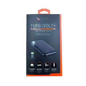 HELIX TurboVolt+ 10,000 mAh Power Bank USB-C & USB-A Ports