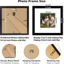 JCJMY 12 Packs 8x8 Picture Frames, Display 5x5 with Mat or 8x8 without Mat, Square 8 by 8 Frames Bulk Set of 12 Collage Wall Decor Photo Frames Set for Wall and Tabletop, Black