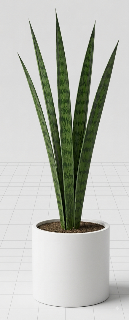 Artificial 5ft Snake Plant 59in Tall Faux Grass Plant in Pot, Indoor Outdoor Artificial Greenery for Home, Office, Wedding & Party Decor