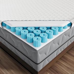 Dormeo RV King Cooling Mattress Topper, 3-Inch with Octaspring Technology for Optimal Back Support, Medium Firmness