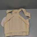 Fit Geno Back Brace Posture Corrector for Men & Women: Shoulder Straightener Adjustable Full Back Support Pain Relief - Scoliosis Hunchback Spine Corrector (Large/X-Large), Beige