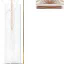 Incense Holder for Sticks, Anti-Ash Flying Incense Burner with 30 Incense Sticks, Detachable Glass Ash Catcher (Silver)