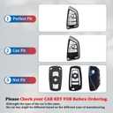 Suitable for BMW Key Fob Cover, Soft TPU Full Protection Key Case with Keychain for BMW X1 X2 X3 X5 X6 X7 and 2 5 6 7 Series Key Fob Holder, Gold White