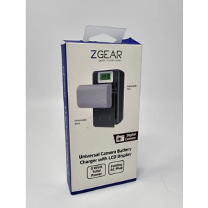 ZGEAR - Universal Camera Battery Charger W/LCD Charge Display