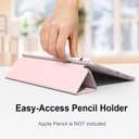 Case for iPad 9.7 inch 6th/5th Generation, Trifold Stand Smart Auto Sleep/Wake Cover, Lightweight Soft TPU Case with Pencil Holder for iPad 9.7" 2018/2017, Pink