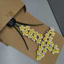 White Cross Garden Stake Solar Lights Metal Hydrangea Cross Stake Memorial Gift w/ 28 LEDs Perfect Sympathy Gifts (10" W x 40" H)