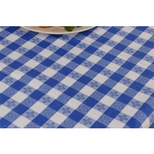 Vinyl Fitted Picnic Table Cover with Bench Covers & Blue 6ft Blue Checkered