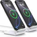 15W Samsung S25 Wireless Charger Stand Fast Charging Station for Samsung Galaxy S25 Ultra S24 FE S23 S22 S21, Android Wireless Desk Phone Charging Stand for Google Pixel 9Pro XL/Fold 9A 8pro 8a 7pro 7