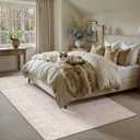 6x9 Washable Neutral Area Rug Living Room Beige Floral Non Slip Low Pile Throw Rug Modern Traditional Stain Resistant Carpet Bedroom Kitchen Dining Room Office Playroom