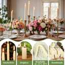 9 in Beeswax Taper Candles,6 Pack Dripless Pure White Beeswax Candle Sticks,10 Hours Long Burning Natural Bees Wax Candles for Home,Unscented Smokeless Tapered Candlesticks for Dinner