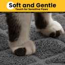 Conlun Cat Litter Mat Litter Trapping Mat, 35" x 23" Premium Durable PVC Grid Mesh with Scatter Control, Non-slip, Less Waste Cat Litter Box Mat, Grey 2 Pack