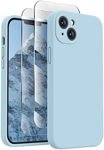 FireNova Designed for iPhone 14 Case, Silicone Upgraded [Camera Protection] Phone Case, Soft Anti-Scratch Microfiber Lining Inside, 6.1 inch, Sky Blue