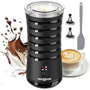 Milk Frother, Paris Rhne 4-in-1 Milk Steamer and Frother, Hot & Cold Foam Milk Warmer with Temperature Control, Auto Shut-Off Frothers for Coffee, Latte, Cappuccino, Macchiato 