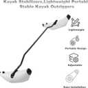 BONKZEBU Kayak Outrigger Stabilizer, Inflatable PVC,Lightweight Portable Stable Kayak Outriggers,Easy to Install and Disassemble Canoe Stabilizer,for Canoeing Kayaking Fishing (White)