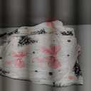 50 x 60 Inches Pink Christmas Throw Blanket Cute Soft Warm Lightweight Christmas Tree Blanket for Sofa Bed Gift Decor