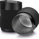 Normcore Handleless Milk Pitcher - Espresso Steaming Pitcher with Round Spout - 18/8 Stainless Steel Milk Frothing Jug, Black Non-Stick - Coffee Latte Frothing Pitcher - 20.3 oz (600 ml)