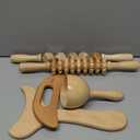 Chteau Avant Luxury Wooden Massage Tool Set, 5-Piece Lymphatic Drainage & Sculpting Kit  Cupper, Roller, Contouring Board, Scraper & Rope Roller