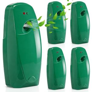 Maxcheck 4 Pcs Automatic Air Freshener Spray Dispenser Wall Mounted Automatic Spray Dispenser Air Freshener for Bathroom Battery Operated Free Standing for Commercial Place and Room (Dark Green)