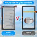 COUNTEWOL Window Privacy Film Frosted Glass Window Film Heat Blocking Window Tinting Film for Home Non Adhesive Static Cling Removable Frosting Bathroom Door (Pure, 17.5 x 157.4 Inch)