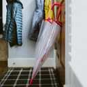 The Weather Station Adult Clear Bubble Rain Umbrella with Dome Canopy and Lightweight Wind and Rain Protection