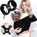 Cat Sling Carrier, Dog Sling Carrier 15-20 Lbs, Dog Slings for Small Dogs, Pet Sling Carrier for Small Dogs, Carrier Sling, Puppy Sling Carrier for Small Dogs 0-15 Lbs (Sling) (Black)