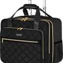 Ytonet Rolling Laptop Bag Women, Rolling Briefcase for Women, 17.3 Inch Laptop Bag with Wheels Rolling Computer Bag Laptop Case for Work Travel College Business Wife Mom Teacher, Black