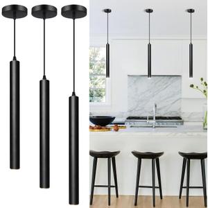 OKELI Modern Pendant Lights 4000K LED Dimmable Pendant Light Fixtures Pendant Lighting for Kitchen Island,Bar,Bedroom, 15inch, 10W, ETL, 3Pack