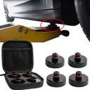 psler Jack Pad for Tesla 3/Y/X/S - Lifting Jack Pucks for Tesla Model 3 Y X S Accessories Quick Floor Jack Stand Rubber Pad Car Tire Lift Jack Point Protect Blocks Jack Parts Kit 4 Packs Black
