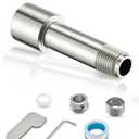 Tub Spout Adapter, Fits 3/4" IPS and 1/2" IPS Pipe, 1/2" Copper Pipe Compatible, Durable Kit for Both Diverter &Non-Diverter Types, 304 Stainless Steel, Lead-Free, Easy Installation
