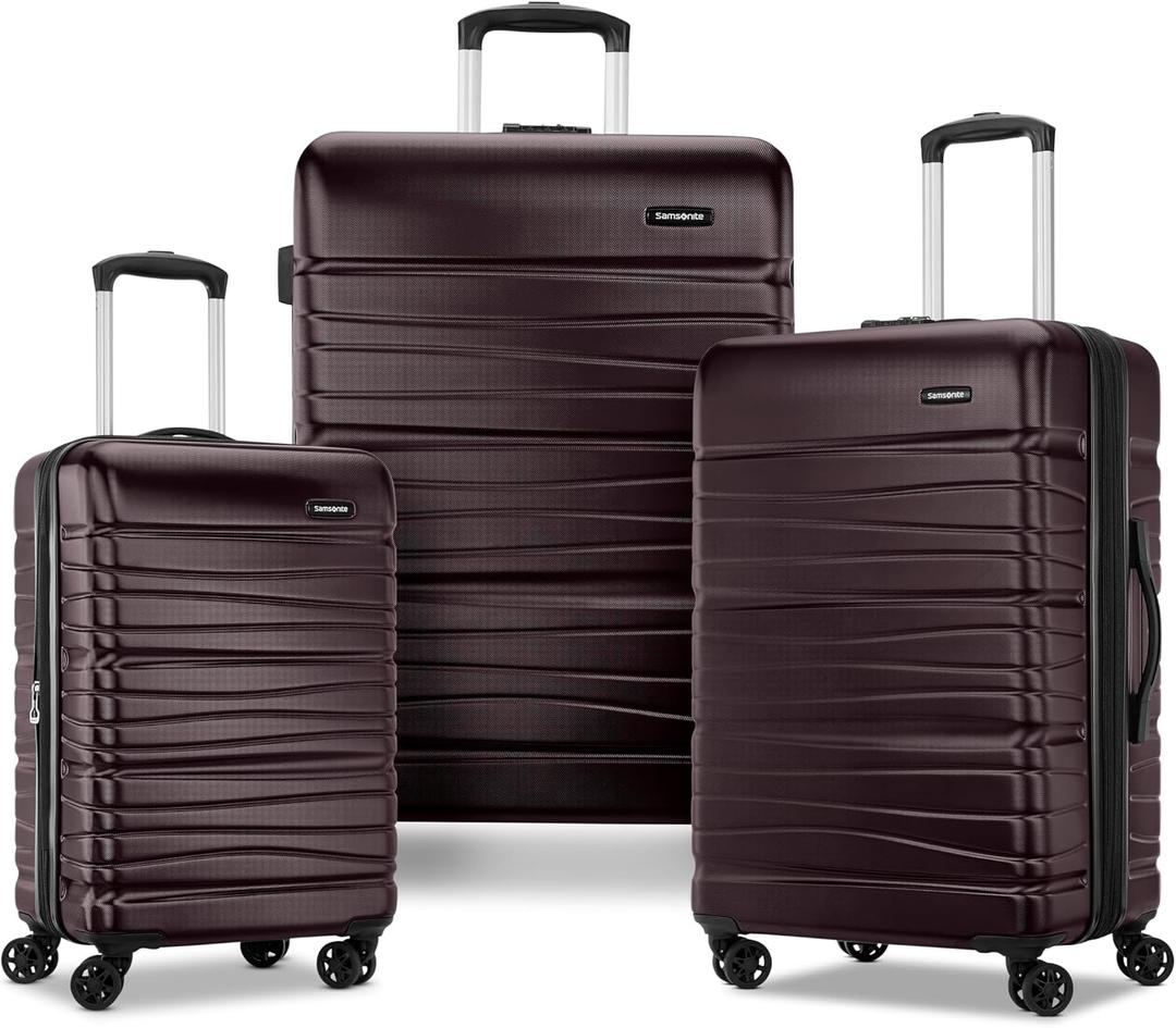 Samsonite Evolve SE Hardside Expandable Luggage with Double Spinner Wheels, Cordovan, 3PC Set (CO/M/L), 
