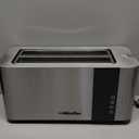 Mueller UltraToast Full Stainless Steel Toaster 4 Slice, Long Extra-Wide Slots for Bagels and Waffles, 6 Browning Levels, LED Display, Cancel/Defrost/Reheat Functions & Removable Tray, Kitchen Gadgets