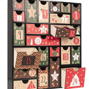 SUNGIFT Wooden Advent Calendar, Christmas Countdown Calendar Boxes with 24 Drawers and Numbers to Fill 2025, DIY Reusable Advent Calendar Decoration Xmas Gift for Kids, Adults, Family, Friends
