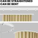 JILRON Room Divider Curtains Ceiling Curtain Track Set for Blackout and Privacy (IncludeBeige Curtain2 + White Track1) 196" W x 106" L