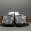 Headlight Assembly, Headlights Kit Compatible with 2009-2014 Ford F150 Replacement Headlamp Chrome Housing Amber Reflector