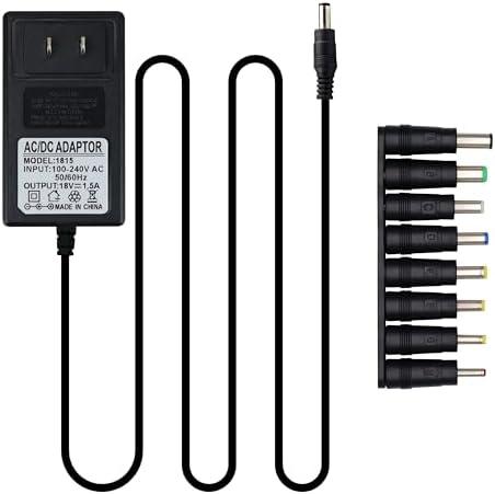 EIKS DC 18V 650mA 1A 1.5A(Max) Wall Charger Power Supply Switching Adapter with Tips 5.5 x 2.5mm / 5.5 x 2.1mm