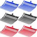 VEVOR 6PCS Manure Fork Replacement Head, 18 Angled Tines Horse Manure Fork Head, Durable Plastic Pitchfork Heads, Horse Mulch Rake for Picking up Stable Stall Muck Grass Hay Cleaning Farm Work