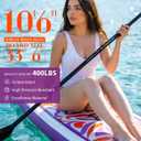 FunWater Inflatable Stand Up Paddle Board with Beginners SUP Accessories, 10'6×33"×6"