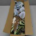 2 Pcs Fake Artificial Flowers Bouquet for Decoration, Silk Flower Arrangements Faux Flowers Plant Wedding Bride Bouquets Tables Centerpieces for Home Decor Indoor Vase Floral Table Decor (Blue White)