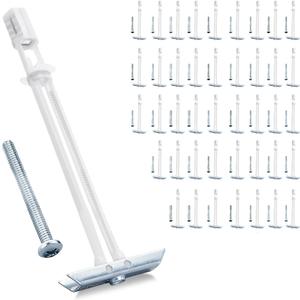 Heavy Duty Drywall Anchor Bolts with 1/4"-20 Fastener Suitable for TV Mounting Hollow Wall Anchor Bolt Screw Kit Supports Up to 270 lbs Each on 1/2 Inch Drywall Pack of 42