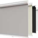 SUNFREE Cordless Blackout Roller Shades, 45"W x 72"H Gray Blinds for Windows & Front Door, Spring System Pull Down Shades UV Protection for Room Darkening, Child Safety Privacy for Bedroom, Bathroom