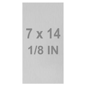 6061 T651 Aluminum Sheet Metal 7 x 14 x 1/ 8 (0.125”) Inch Flat Plain Aluminum Plate Covered with Protective Film, Heat Treatable Rectangle 3MM Aluminum Metal Plate for Industrial