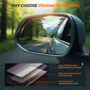 Youxmoto Mirror Glass Left Driver Side Fit For Jeep Grand Cherokee 2011 2012 2013 2014 2015 2016 2017 2018 Heated Side Mirror, w/Backing Holder, fit 68092051AB