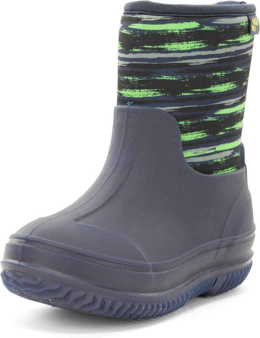 Western Chief Kids Freestyle Neoprene Outdoor Boot, Lightweight, Kid Friendly for Boys and Girls Waterproof Boot for Rain, Mud, Cold Weather, Snow (5 Big Kid, Navy)